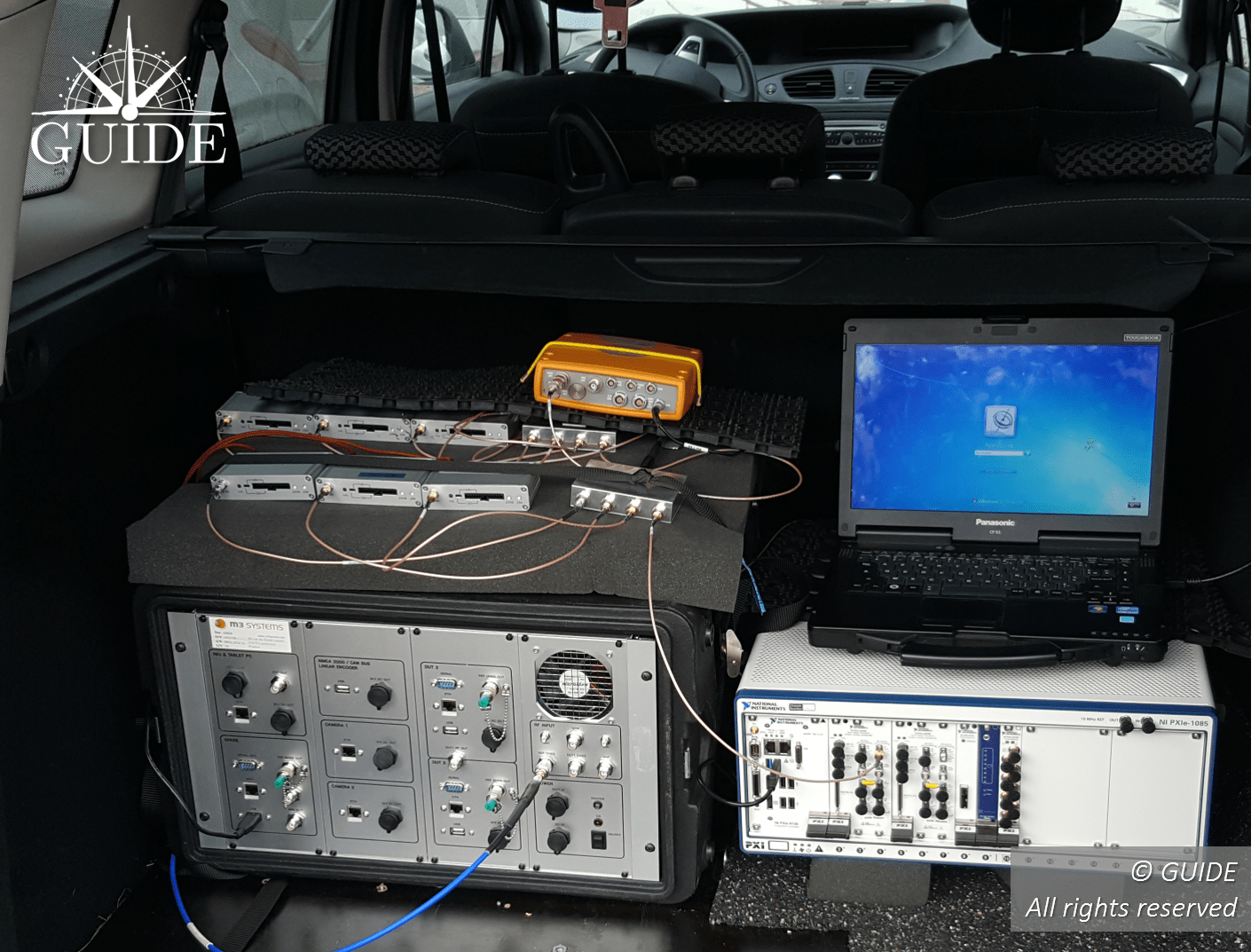 GNSS instrumentation on board a test vehicle